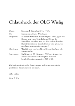 Einladung zum Chlaus-Höck