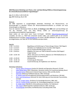 Weitere Informationen zum Workshop