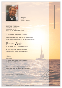Peter Goth - Bestattung Sterzl