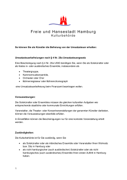 Merkblatt zur Umsatzsteuerbefreiung für Künstler »(PDF