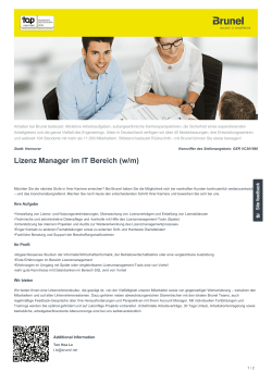 Lizenz Manager im IT Bereich Job in Hannover