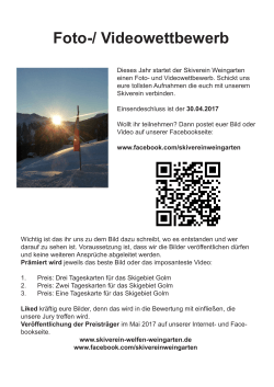 Foto-/ Videowettbewerb - Skiverein Welfen eV