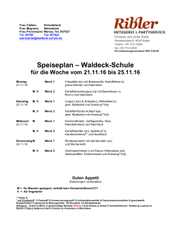 Speiseplan - Waldeck Schule Singen