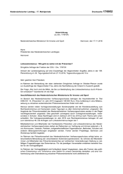 Niedersächsischer Landtag – 17. Wahlperiode Drucksache 17/6952