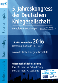 5. Jahreskongress der Deutschen Kniegesellschaft