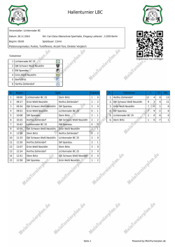 Hallenturnier LBC - MeinTurnierplan.de