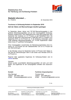 Statistik informiert
