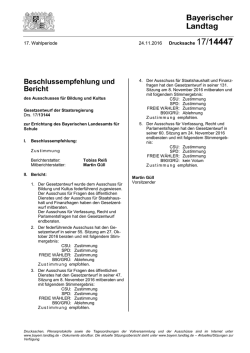 Drucksache 17/14447 - Bayerischer Landtag