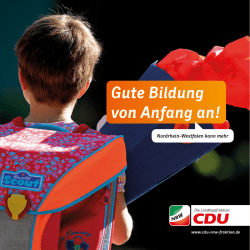 Gute Bildung von Anfang an!