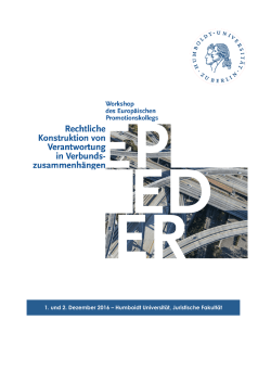 1. und 2. Dezember 2016 – Humboidt Universität, Juristische Fakultät