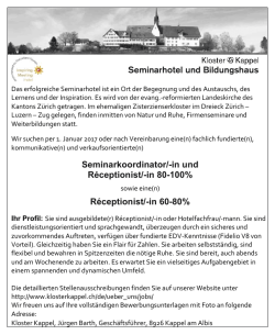 in und R&eacute;ceptionist/-in 80-100% R&eacute;ceptionist/-in 60