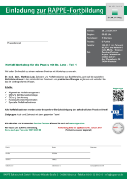 Dr. Lotz Notfall Workshop Teil 1_28.01.2017