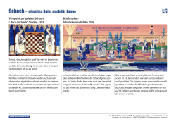 Schach – ein altes Spiel auch für Junge