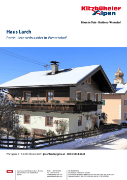 Haus Larch in Westendorf