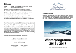 Winterprogramm 2016 / 2017