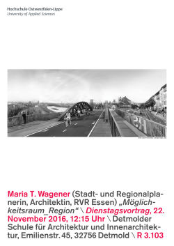 Maria T. Wagener (Stadt- und Regionalpla- nerin - HS-OWL