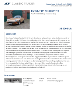Porsche 911 SC 3.0 (1978) 38 500 EUR