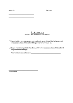 Erklärung zur Straffreiheit (PDF 14KB, Datei ist - Schleswig