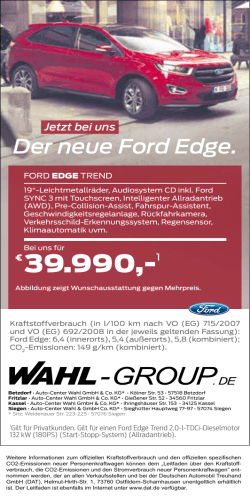 Der neue Ford Edge. - Wahl