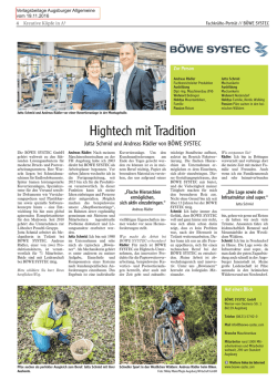 Hightech mit Tradition