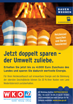 Jetzt doppelt sparen &ndash; der Umwelt zuliebe.