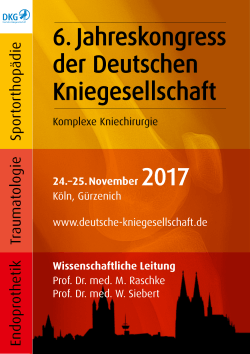 6. Jahreskongress der Deutschen Kniegesellschaft