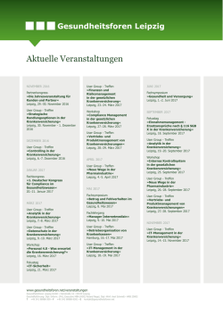 Veranstaltungskalender - Gesundheitsforen Leipzig GmbH