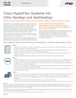 Cisco HyperFlex-Systeme mit Citrix XenApp und XenDesktop