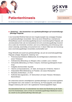 Patientenhinweis - Kassenärztliche Vereinigung Bayerns