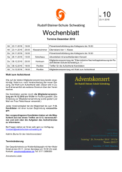 Wochenblatt - Rudolf-Steiner