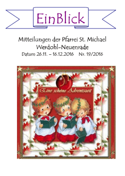 EinBlick 19-2016 - Gemeinde St. Michael Werdohl