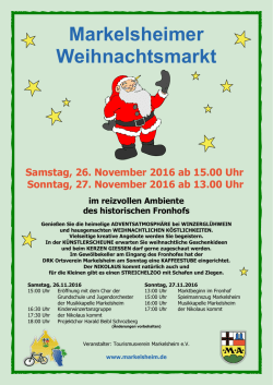 Plakat zum Weihnachtsmarkt