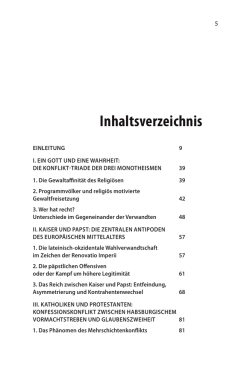 Inhaltsverzeichnis
