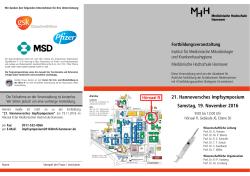 21. Hannoverschen Impfsymposiums 2016