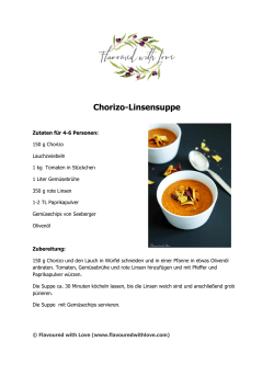 Chorizo-Linsensuppe - Flavoured with Love