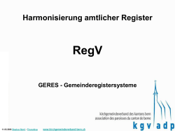Harmonisierung amtlicher Register (Reg G)