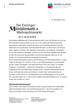 22.11. bis 22.12.2016 - Stadt Esslingen am Neckar