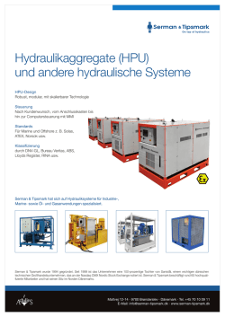 Hydraulikaggregate (HPU) und andere hydraulische Systeme