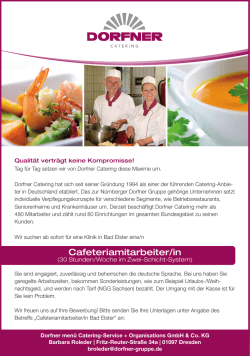 Cafeteriamitarbeiter/in in Bad Elster