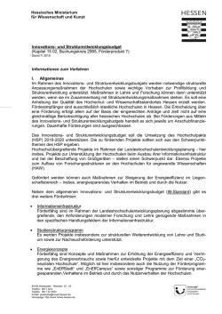 Innovations- und Strukturentwicklungsbudget (Kapitel 15 02