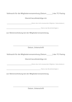 eine Vollmacht