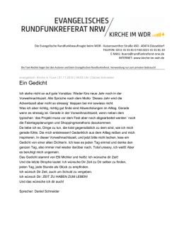 Ein Gedicht - Kirche im WDR