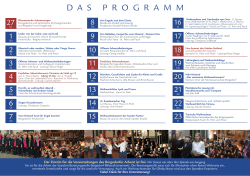 Programm zum Bergedorfer Advent 2016
