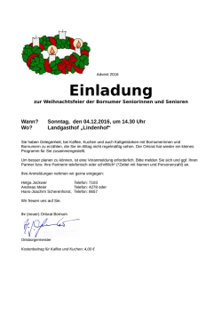 Einladung - Bornum am Elm