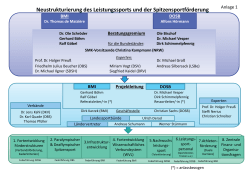 Organigramm &bdquo;Neustrukturierung des Leistungssports und der