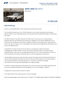 BMW 2800 CS (1971) 37.950 EUR
