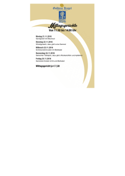 Mittagsmenü - Goldene Kugel