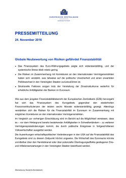 Globale Neubewertung von Risiken gef&auml;hrdet