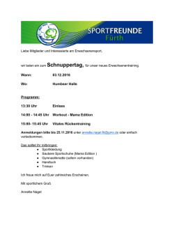 Informationen zum Kursprogramm und Annette Nagel als PDF
