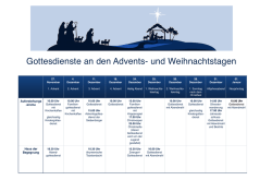 Gottesdienste an den Advents- und